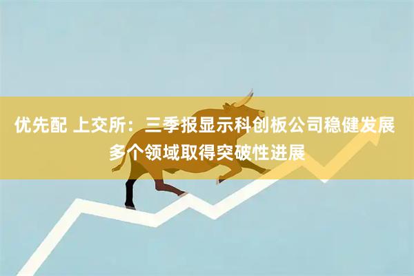 优先配 上交所：三季报显示科创板公司稳健发展 多个领域取得突破性进展