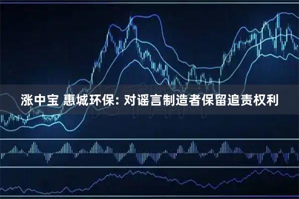 涨中宝 惠城环保: 对谣言制造者保留追责权利